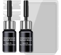 Zupooko Windshield Repair Kit, 2 Pcs Car Glass Repair Kit Quick Fix for Chips & Cracks, Windshield Crack Repair Kit,Cracks Gone Glass Kit, Automotive Windscreen Tool, Nano Filler