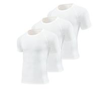 Zupora 3 Pack Mens T-Shirts Gym Quick Dry Short Sleeve Tops Sport Breathable Moisture Wicking Athletic Tennis Training Running Tops Workout Shirts Compression(Pack of 3 White,XXL)