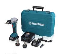 ZUPPER 18V Pro PEX Tube Expansion Tool Kits Set Professional PEX Expander Heads Cordless Pipe and Building Tool (1/2", 3/4", 1" Head, 2pcs Battery, Quick Charger, Carrying Case)