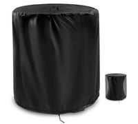 Zuppypaw Garden Table Cover Round, Waterproof Windproof 500D Heavy Duty Small Outdoor Table Cover for Bistro Tables, Coffee Tables, Ice Buckets, 62 x 66 cm, Black