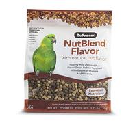 ZuPreem NutBlend Bird Pellets, Daily Bird Food for Parrot, Conure, Caique, African Grey, Eclectus, Small Cockatoo, Core Nutrition for Medium Large Birds, Made in USA, Parrot Food (M/L, 3.25 lb)
