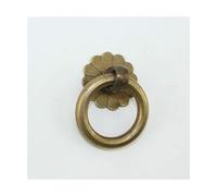 ZUPUM 1PC Solid Brass Door Knocker Brass Vintage Flower Door Pull Handle Cabinet Dresser Drawer Knobs Single Hole Handle Furniture Hardware