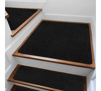 ZUQIAN 2 Pack Carpet Stair Treads Mat 31 Inch x 31 Inch Square Stair Landing Rug, Indoor Non-Slip Landing Mat for Wooden Steps, Carpet Stair Tread with Rubber Back for Family