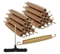 ZUQIAN 24 PCS Trampoline Springs 7 Inch Heavy-Duty Galvanized Steel Replacement Spring High Tensile Durable Trampoline Parts for Trampoline Spring High Tensile Replacement Kit with T-Hook