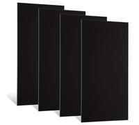 ZUQIAN 4 Pack Black Anodized Aluminum Sheet Metal 6 x 12 x 1/25 Inch (1mm Thick) Anodized Aluminum Metal Plates Blanks for Home Decoration, Laser Engraving, Crafting