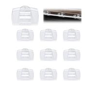 zurabini 10 PCS Light Clips with Adhesive Strips, Transparent Self Adhesive Hooks for Fairy Light Strings,Neat Wires & Decorations,Lights and and Electrical Cables, Wall Hooks for Hanging