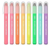 zurabini 8 PCS Assorted Colours Bible Highlighter Pens, Gel Highlighters No Bleed Dry Highlighter Markers Study Kit, Great for Journaling, Highlighting and Studying