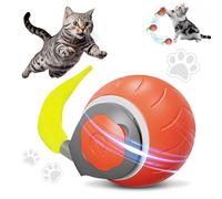 zurabini Interactive Cat Toys for Indoor Cats, Smart Interactive Cat Toy Ball, Automatic Moving Cat Toy Ball with Tail, Rechargeable Irregular Moving Toys for Dog Cat