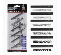 zurabini Square Black Soft Pastel Set, Professional Artist's Sketching Chalk Pastels Sticks Oil Painting Kit Art Crayons Non Toxic Individual Color,Artist, Art Suppliers (6 PCS)