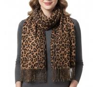 zurabini Womens Leopard Animal Print Warm Scarf, Lightweight Soft-touch Rectangle Everyday Scarf, Winter Scarf Warm Blanket Wrap Shawl Gift for Women, Soft Warm Animal Print Blanket Wrap Shawl UK