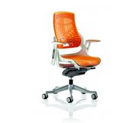 Zure Executive Chair Elastomer Gel Orange With Arms