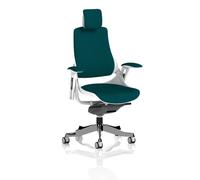 Zure White Shell With Headrest Bespoke Colour Back And Seat Maringa Teal