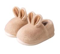 Zureto Bunny Slippers for Women, Plush Rabbit Cotton Slippers Cute Winter Indoor Home Plush Winter Slippers (Khaki-a, Adult, Women, 7, Numeric Range, UK Footwear Size System, 7.5, Medium)