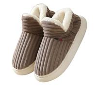 Zureto Cloud Slippers Unisex, Winter Comfortable Warm Cosy Non Slip Indoor Outdoor Home Slippers (Coffee, Adult, Women, 7, Numeric Range, UK Footwear Size System, 7.5, Medium)