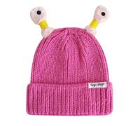 Zureto Cute Glowing Little Monster Knit Hat, Monster Tentacle Hat, Winter Parent-Child Cute Glowing Little Monster Knit Hat (UK, Alpha, One Size, Rose Red)