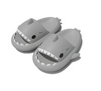 Zureto Shark Slide Shoes, Unisex Cloudy Shark Slippers Eva Open Toe Shower Pool Beach Sandals (Gray, numeric_11)
