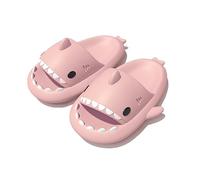Zureto Shark Slide Shoes, Unisex Cloudy Shark Slippers Eva Open Toe Shower Pool Beach Sandals (Peach Pink, numeric_7_point_5)