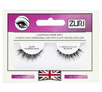 ZURI Fauxmink False Eyelashes | Natural False Lashes | False Eyelashes Natural Look | Thick Eyelashes With Lash Applicator | Natural Eyelashes with Glue | Mink Eyelashes Style #1-WISP.Charm