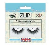 ZURI Fauxmink False Eyelashes | XD/8D X-Dimensional Natural False Lashes | False Eyelashes Natural Look | Thick Eyelashes With Lash Applicator | Natural Eyelashes with Glue | Mink Eyelashes Style #981