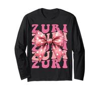 Zuri Name Coquette Bow Aesthetic for Women Girls Long Sleeve T-Shirt