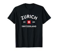 Zurich Switzerland Est. 1262 Swiss Flag Souvenir T-Shirt
