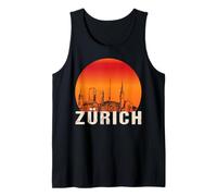 Zurich Switzerland Sunset Landmarks Tank Top
