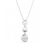 Zurlcdye Layered Silver Pendant Necklace for Women Long Boho Bohemian Irregular Teardrop Statement Modern Minimalist Sweater Chain Trendy Jewelry Elegant Gift, Zinc, No Gemstone