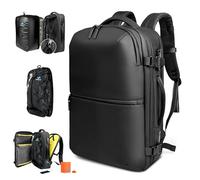 Zurligi Vacuum Seal Backpack Travel with Detachable Vacuum Bag, 30-60L Expandable Compression Backpack, TSA Lock, USB Port, Black, 30-60l, 30-60L, Casual