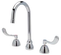 Zurn Z831B4-XL Widespread with 5-3/8" Gooseneck and 4" Wrist Blade Handles.