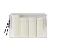 Zursuny Travel Bottles for Toiletries, 5pcs Tsa Approved Travel Size Containers, Leak Proof Refillable fluid Shampoo And Conditioner Travel Essentials toiletry Bottles with Clear Toiletry Bag (White),