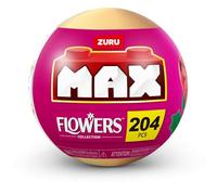ZURU MAX Premium Garden Building Bricks Collection, Long Flowers Set with 2 Flowers, up to 233 Pieces, 10 Designs to Collect