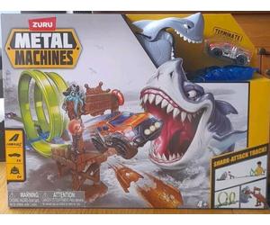 Zuru Metal Machines Trackset Diecast Cars Shark Attack Building