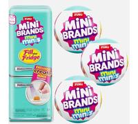 Zuru Mini Minis Refrigerator + 3 Capsules, Fill The Fridge Set, Mini Brands | 60+ to Collect, Surprise Unboxing, Ages 8+, Mini Fridge Theme, 5 Minis Included