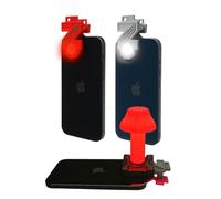 Zurueli Red Flashlight and Spotlight Adapter for iPhone and Android with Light Diffuser for Camping, Hunting, Fishing, Stargazing, and Travel, No Apps and No Batteries Required