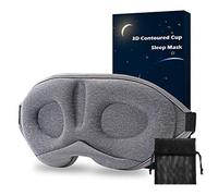 Zurzache Sleep Mask - Perfect Light Blockout 3D Comfort Ultra Soft Sleeping Mask for Women Men, No Pressure On Eyes, Ultra Soft & Comfortable Eye Shade Cover for Travel/Sleeping/Shift Work/Nap Grey