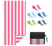 Zusentee Microfiber Beach Towel, Beach Towel 180X90cm, Beach Towels for Adults Extra Large Quick Dry Sand Free Microfibre TowelSoft and Lightweight for Beach, Swimming, Holiday, Pink