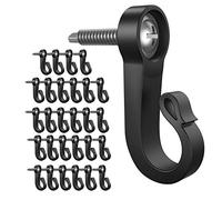 ZUSFUL 28-Pack Q-Hanger Hook,Indoor and Home Christmas Lights Hanger Hooks with Screw Garage, New Year Party Outdoor Hooks for Outdoor String Lights (28-Pack)