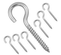ZUSFUL 3.2 Inches 304 Stainless Steel Screw Eyes 6 Pack,Heavy Duty Screw in Hooks for Hammock Stand, Indoor Ceiling&Outdoor