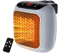 ZUSKYZU Plug in Heater, 800W Fan Heaters for Home 2 Mode PTC Ceramic Heaters 1-12H Timer Overheating Protection w Remote Control Electric Heater Energy Efficient BS Plug for Bedroom Office