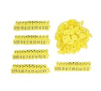 ZUUOZBYY 100PCS Livestock Ear Tag Thickened Plastic Convenient Identification Cattle Numbered Ear Label for Cows Pigs Goats