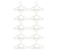 ZUUOZBYY 10pcs Doll Clothes Hanger Decorative Stainless Steel Miniature Apparel Hangers for Dollhouse Golden