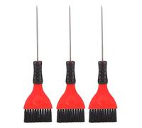 ZUUOZBYY 3Pcs Hair Dye Brush Stainless Steel Pin Nylon Bristles Detachable Easy Control Pin Tail Brush for Dyeing Hairstyle