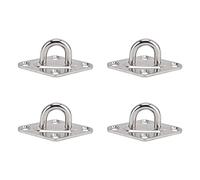 ZUUOZBYY 4 Pack 304 Stainless Steel Eye Plate Rust Resistant Eye Plate Hook for Fix Ropes Steel Wires
