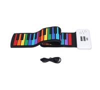 ZUUOZBYY 49 Key Roll Up Piano Thickened Silicone 500mAh Colorful Foldable Electronic Piano Music for Kids