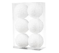 ZUUOZBYY 6Pcs Xmas Tree Snowball Ornaments Pendant Decor Foam Wedding Decoration Scene Props 10cm (White)