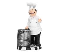 ZUUOZBYY Chef Shape Figurine Statue Craft Decoration Ornament for Living Room Kitchen Restaurant