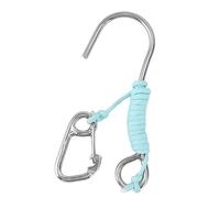 ZUUOZBYY Diving Single Hook 316 Stainless Steel Anti Lost Reef Hook with Lanyard Glow in The Dark for Underwater Scuba Diving (Luminous Blue)