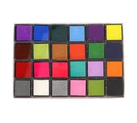 ZUUOZBYY Ink Pad 24 Shades DIY Production Clear Details Strong Coverage Washable Stamp Ink Pad for Kids