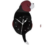 ZUUOZBYY Wall Clock Swing Dog DIY Simple Fashion Silent Frameless Wall Clock With Swing Tail Home Office Decoration