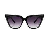 ZUVGEES Blue Light Blocking Reading Glasses Womens Chic Oversized Cat-Eye Eyeglasses Big Frames Large lens Computer Readers (Black (Bifocal Reading Sunglasses), 3.00)